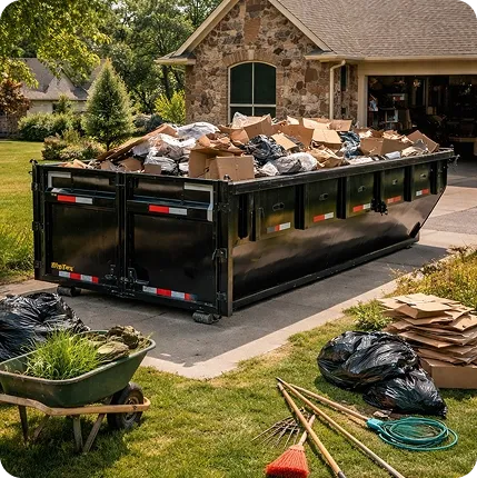 Container full of trash